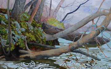 Mountain Island Lake Winter by Elizabeth Bradford at Les Yeux du Monde Art Gallery